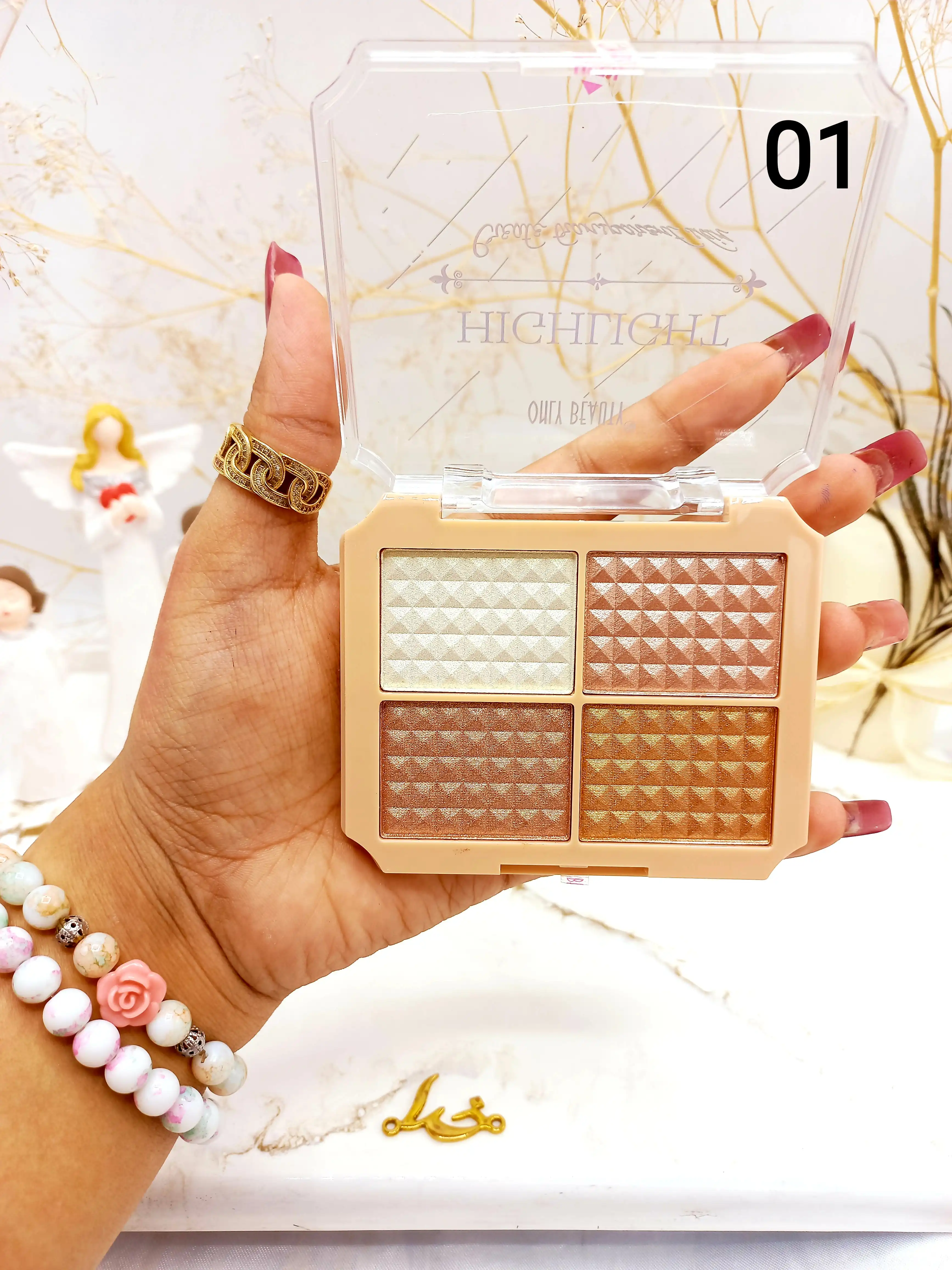 هایلایتر پر طرفدار چهار رنگ ONLY BEAUTY کد es1555