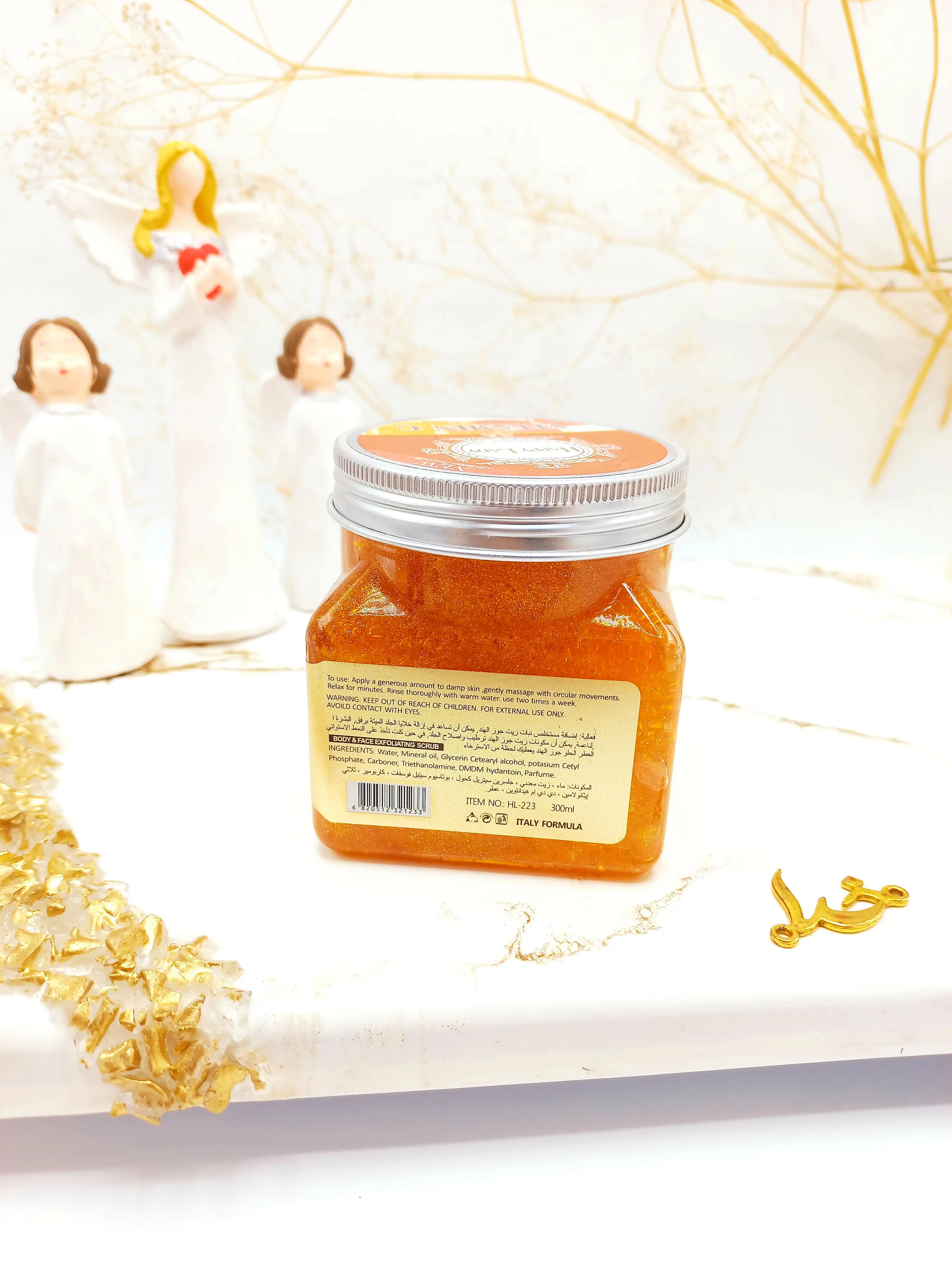 اسکراب شنی صورت و بدن ویتامین سی هپی لیدی HAPPY LADY
