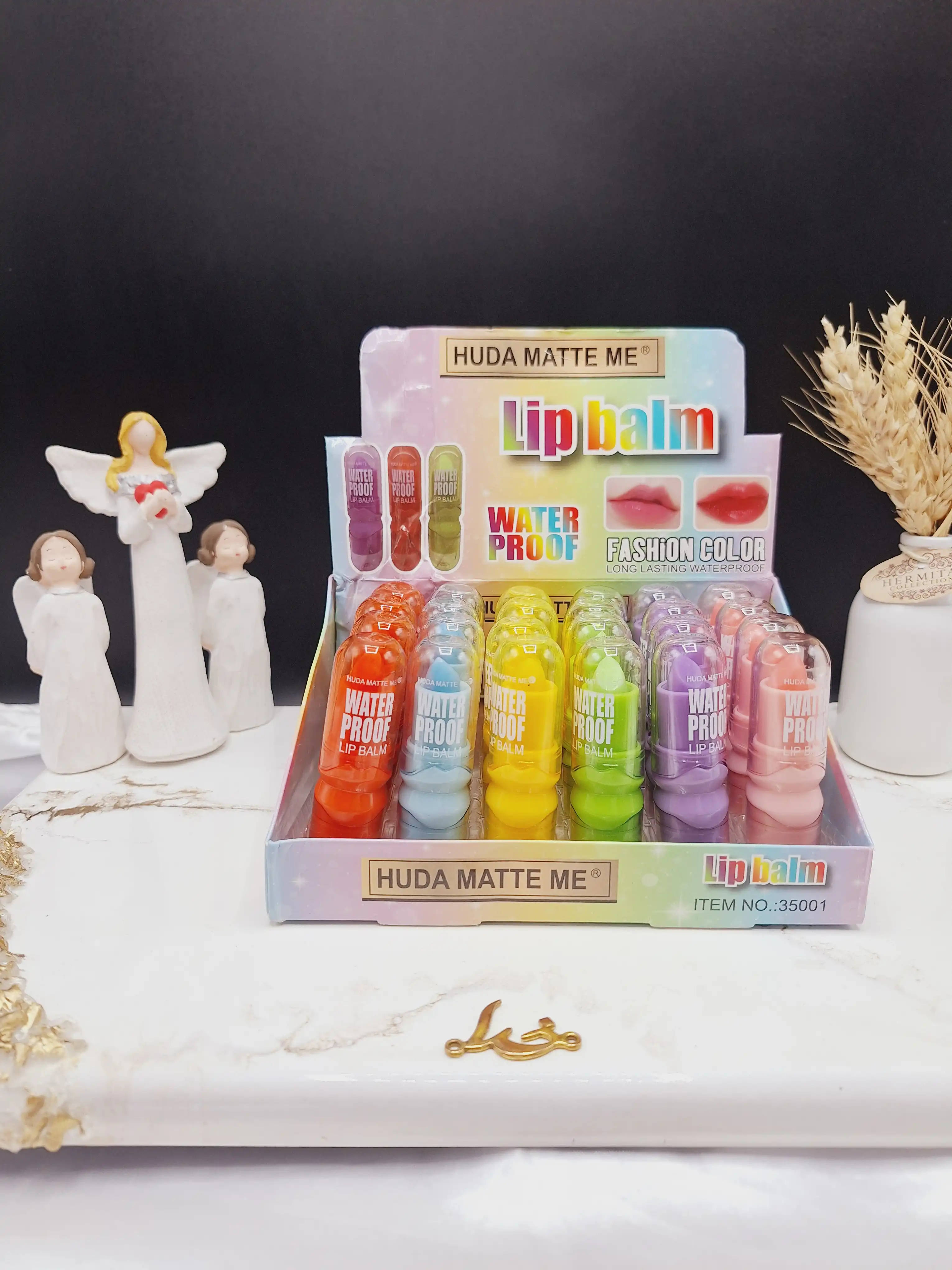 بالم حرارتی ضد آب طرح لب هدا مات می HUDA MATTE ME کد 35001