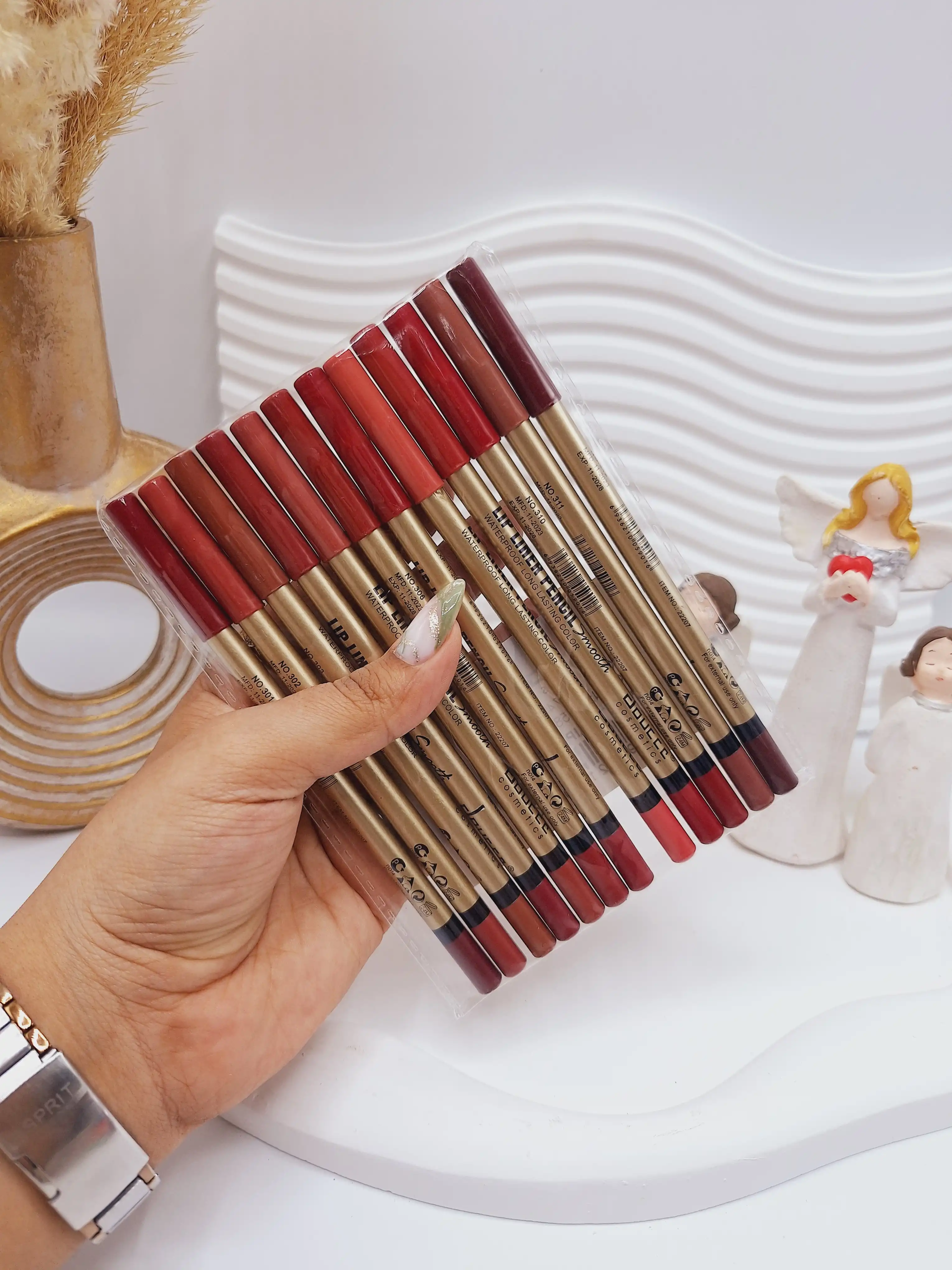 پک 12 تایی خط لب برند دوسه کد 9016
