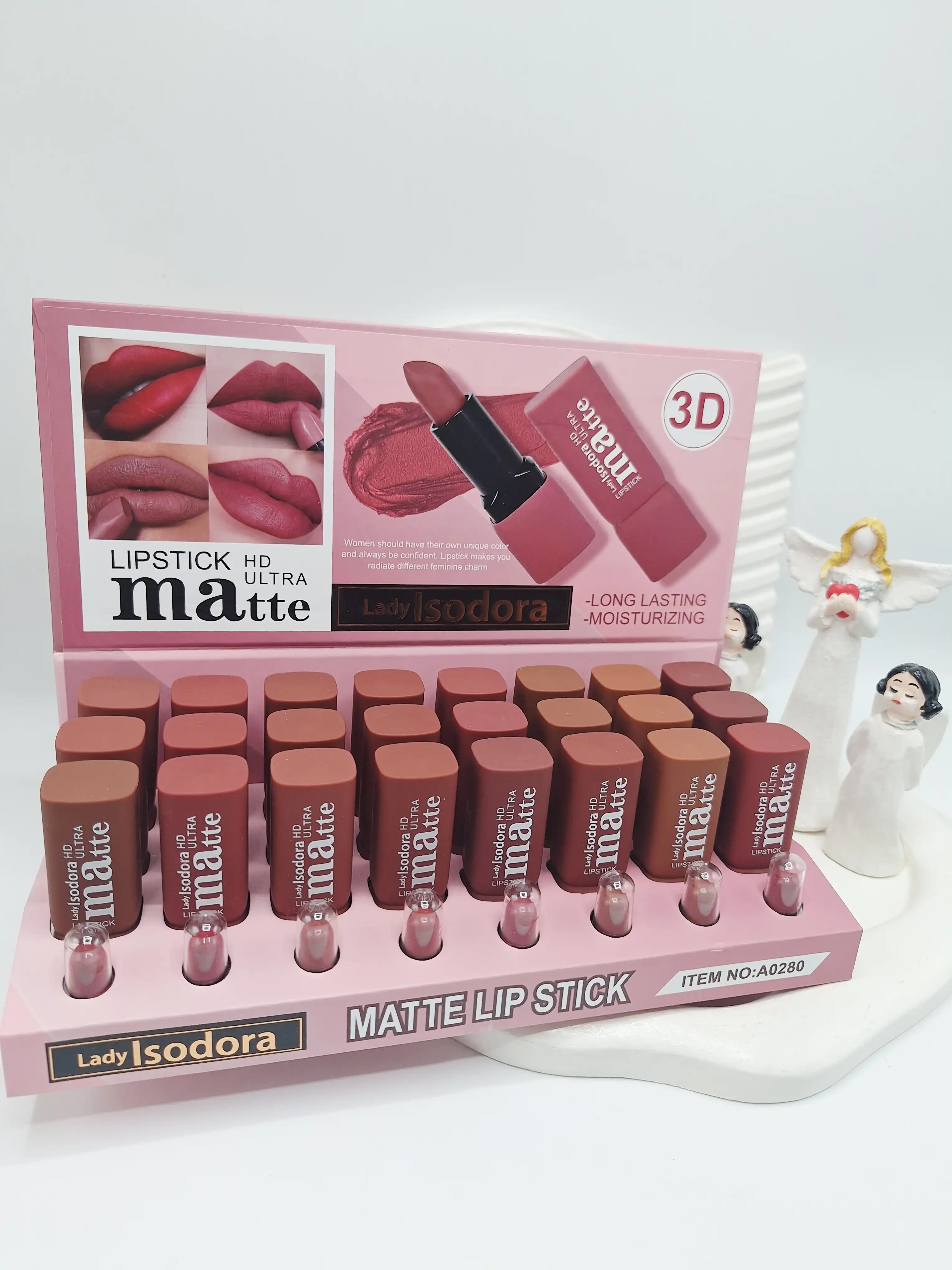 پک رژ جامد 8 تایی مات برند Lady Isodara کد 0280