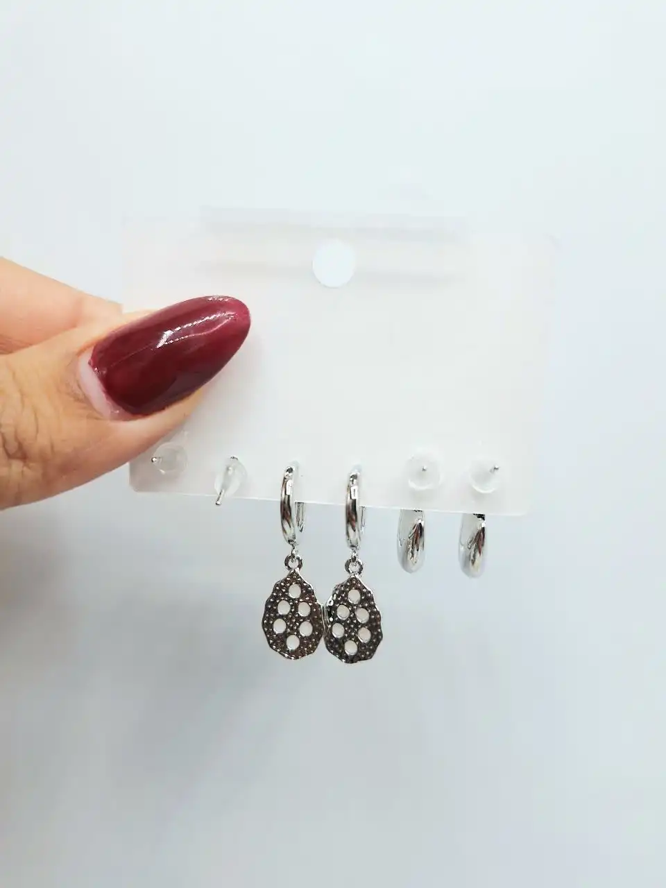 پک گوشواره 3تایی استیل طرح ششم