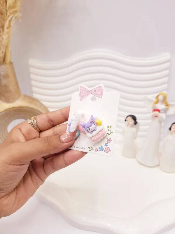 کش مو 2 تایی طرح دلقک بنفش